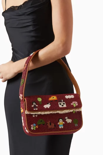 Tommy Beaded Shoulder Bag