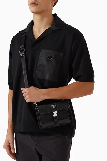 Smartphone Case in Re-Nylon & Saffiano Leather