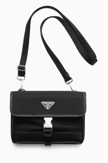 Smartphone Case in Re-Nylon & Saffiano Leather