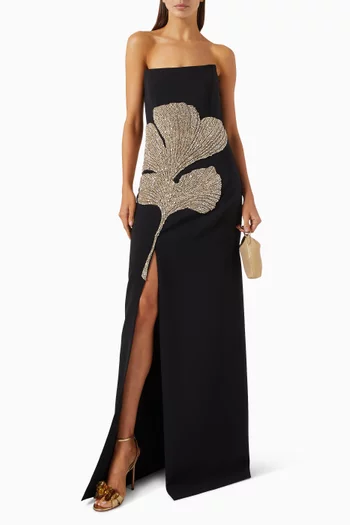 Faranna Crystal-embellished Gown in Crepe