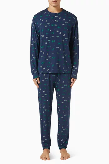 Henry Printed Long PJ Set in TENCEL™ Modal