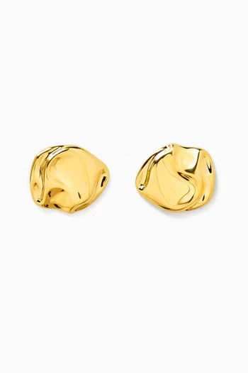 Selene Stud Earrings in 18kt Gold-plated Sterling Silver