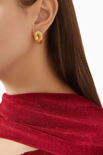 Braid Earrings in 18kt Gold-plated Sterling Silver