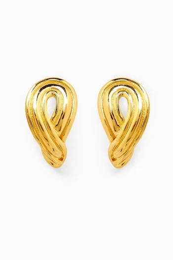 Braid Earrings in 18kt Gold-plated Sterling Silver
