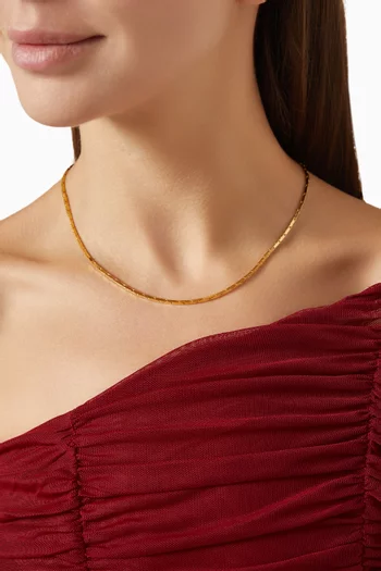 Cubic Chain Necklace in 18kt Gold-plated Sterling Silver