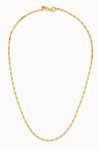 Cubic Chain Necklace in 18kt Gold-plated Sterling Silver