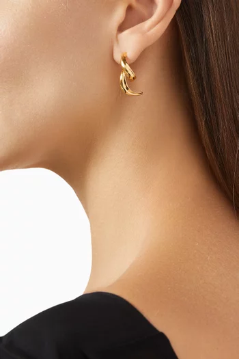 Wrap Earrings in 18kt Gold-plated Sterling Silver