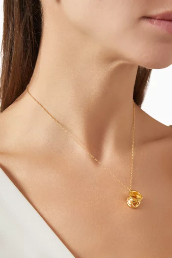 Tube Necklace in 18kt Gold-plated Sterling Silver