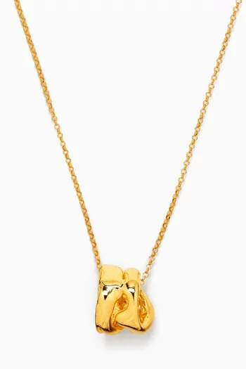 Tube Necklace in 18kt Gold-plated Sterling Silver
