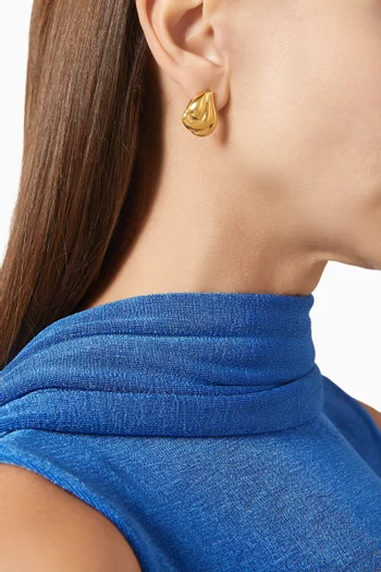 Drape Small Earrings in 18kt Gold-plated Sterling Silver