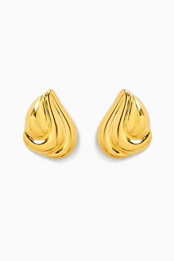 Drape Small Earrings in 18kt Gold-plated Sterling Silver
