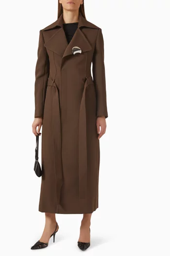 Elpis Coat in Twill Suiting