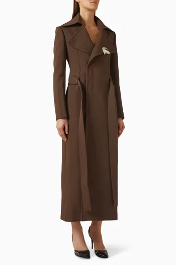 Elpis Coat in Twill Suiting