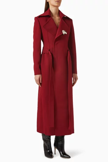 Elpis Coat in Twill Suiting