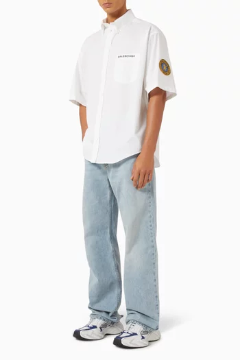 Uniform Merch Large Fit Shirt in Cotton Poplin