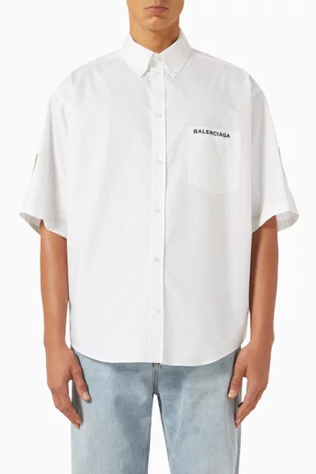 Uniform Merch Large Fit Shirt in Cotton Poplin