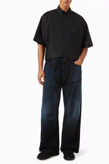 Nano BB Large Fit Shirt in Cotton Poplin