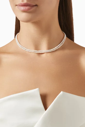 Pearl Twist Necklace in 18kt Gold-plated Sterling Silver