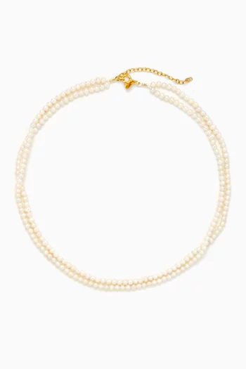 Pearl Twist Necklace in 18kt Gold-plated Sterling Silver