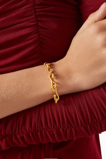 Signature Link Chain Bracelet in 18kt Gold-plated Sterling Silver