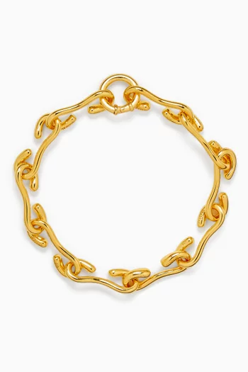 Signature Link Chain Bracelet in 18kt Gold-plated Sterling Silver