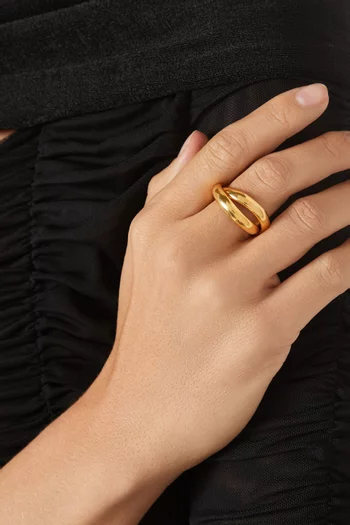 Wrap Ring in 18kt Gold-plated Sterling Silver