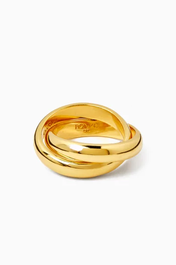 Wrap Ring in 18kt Gold-plated Sterling Silver