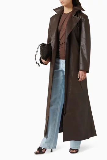 Calais Trench Coat in Leather