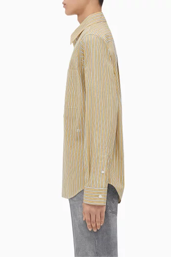 قميص مخطط قطن بوبلين