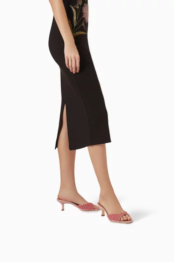 Brigitte 55 Beaded Sandals in Leather