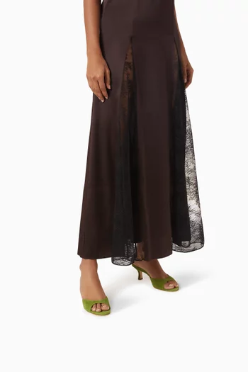 حذاء بريجيت مفتوح من الخلف بكعب 55 مم شمواه