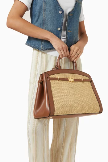 The Hudson Tote Bag in Raffia & Leather