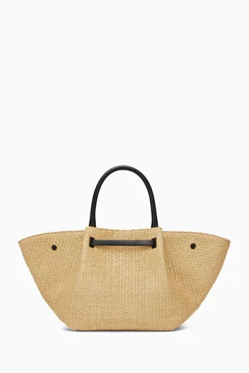 The Midi New York Tote Bag in Raffia