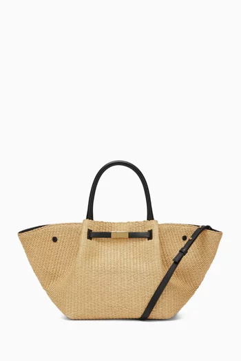 The Midi New York Tote Bag in Raffia