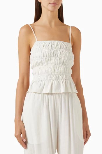 The Delta Top in Linen-blend