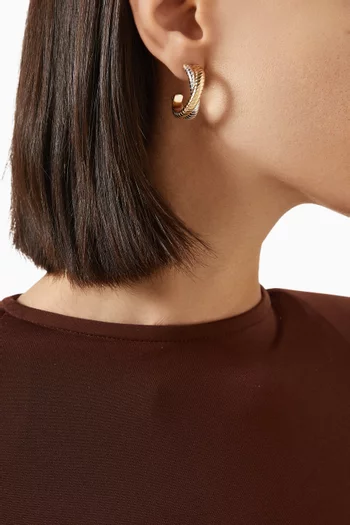 أقراط دائرية دوبل كوبرا مزيج معادن