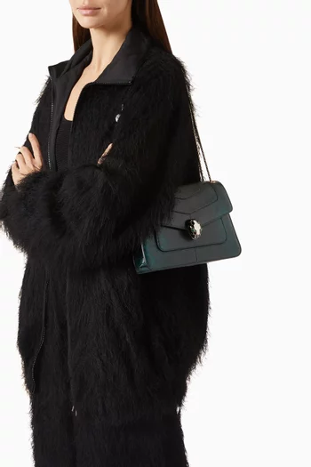 حقيبة كتف سيربينتي فوريفر جلد أفعى الكارونغ