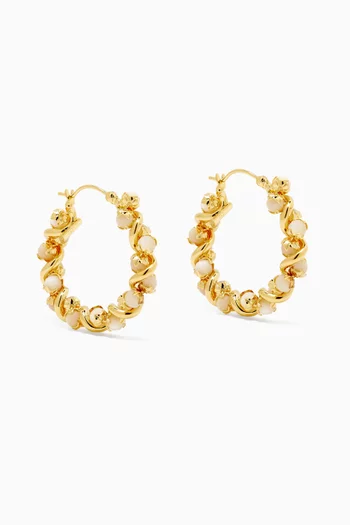 Eurydice Twisted Hoop Earrings in Gold-plated Metal