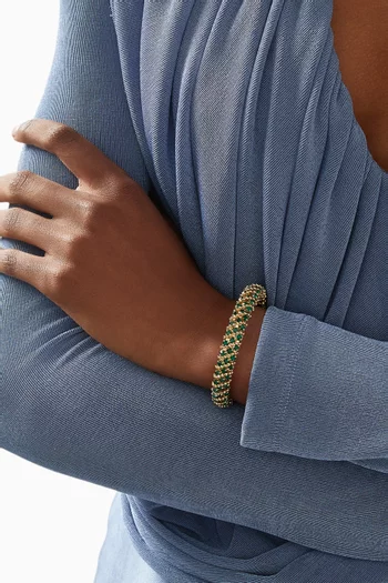 سوار إيزيلدا مرصع بالكريستال معدن مطلي بلون ذهبي