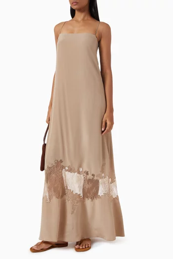 Delfina Maxi Dress in Silk
