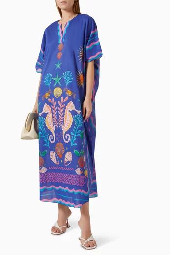 Printed Short-sleeved Kaftan