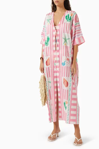 Printed Kimono Cover-up