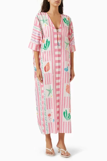 Printed Kimono Cover-up