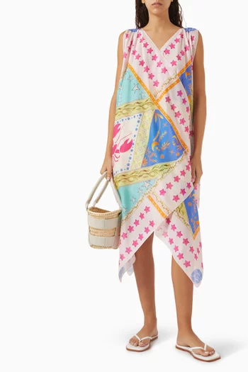 Printed Cover-up & Shorts Co-ord Set