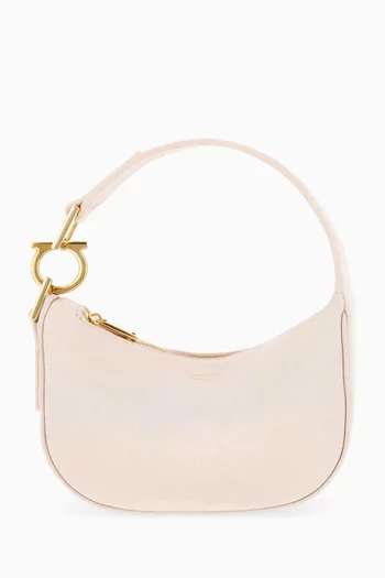 XS North-South Hobo Bag in Leather