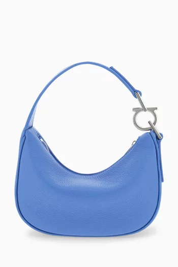 XS North-South Hobo Bag in Leather