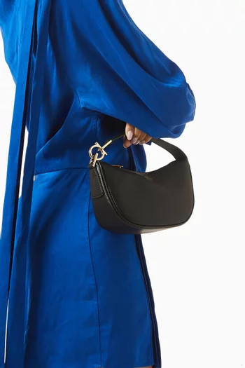 XS North-South Hobo Bag in Leather