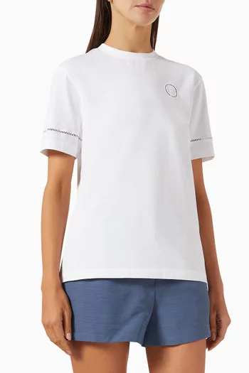 تي شيرت بحياكة جور يدوية قطن