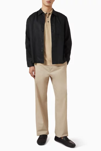 Polo Shirt in Silk & Cotton