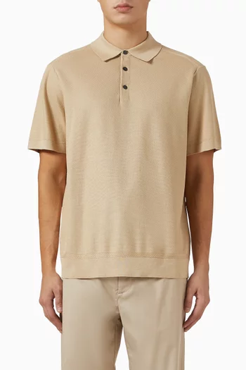 Polo Shirt in Silk & Cotton